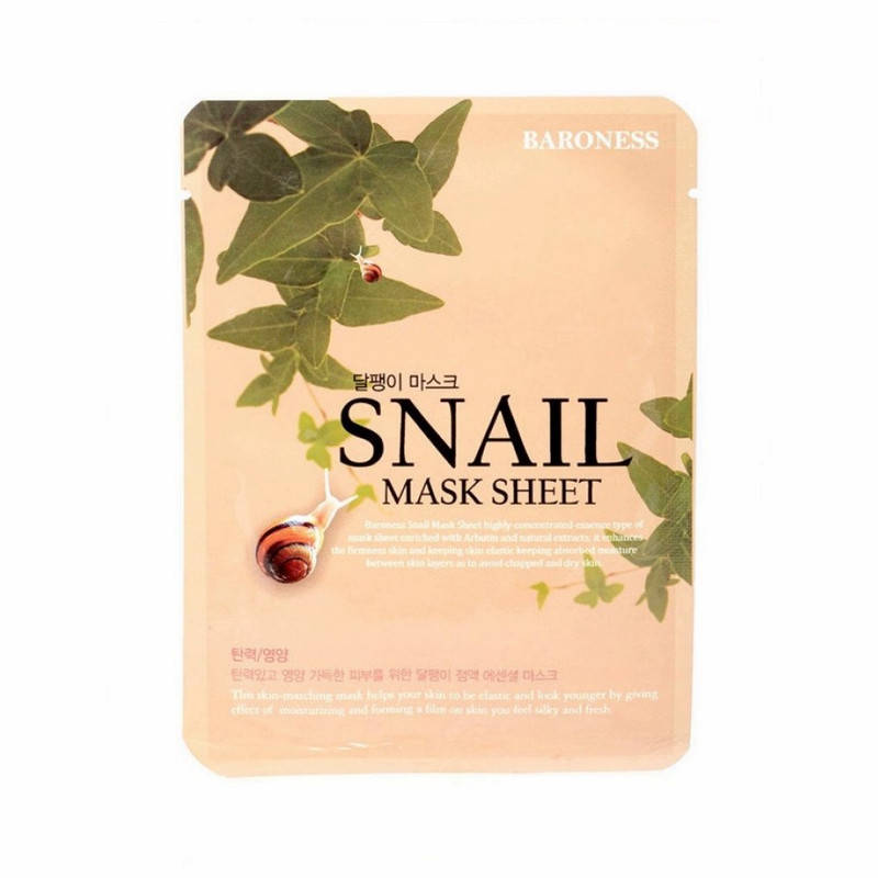 

Тканевая маска с муцином улитки BARONESS Airlaid Face Mask Snail