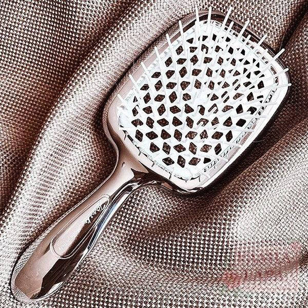 

Расческа для волос женская Super Hair Brush Хром
