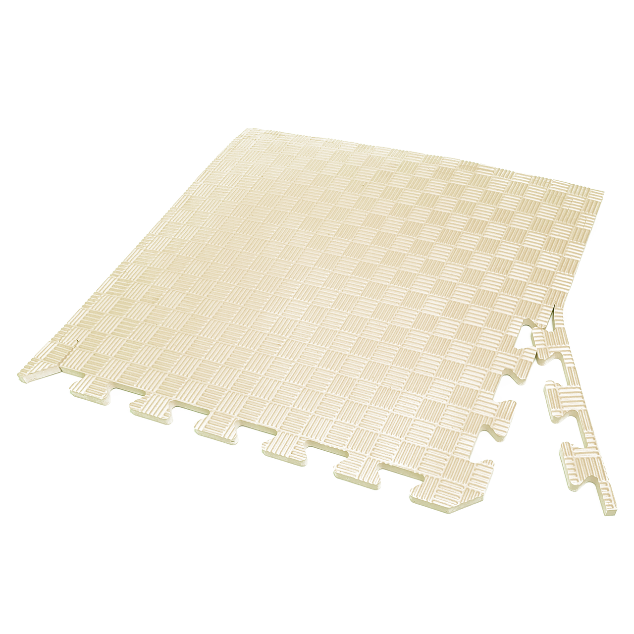 

Коврик-пазл (татами ласточкин хвост) IZOLON EVA SPORT 50х50х1см с бортиком кремовый