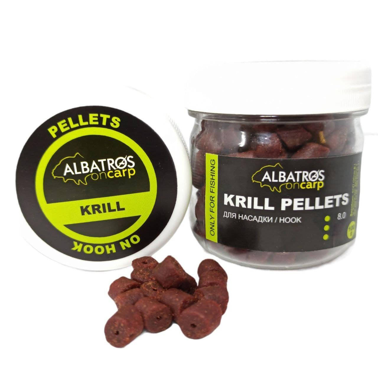 

Пеллетс насадочный Krill (Криль) 8,0 мм "Albatros on Carp" 0,1 кг