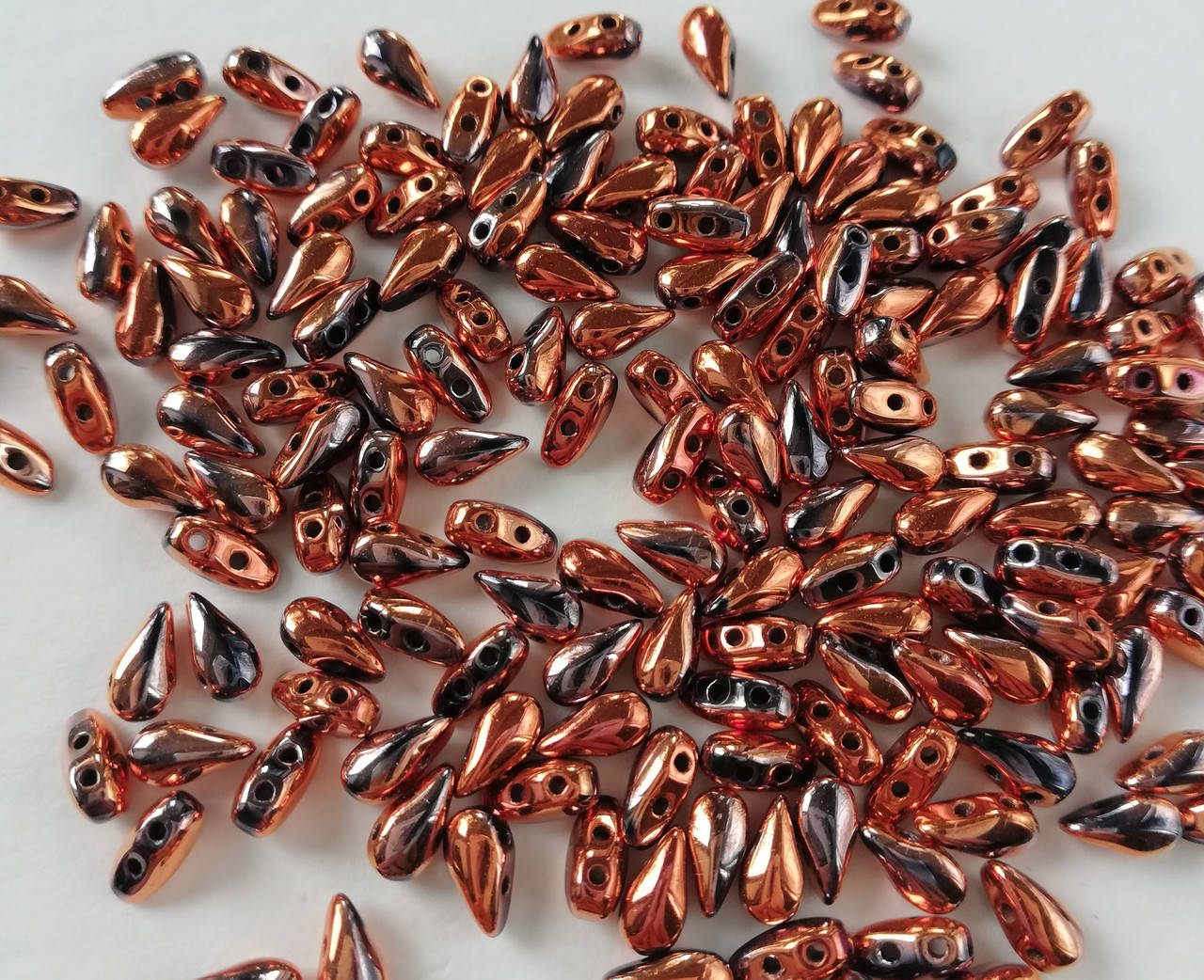 

Drop Duo 3 x 6 mm з двома отворами Чеські намистини Jet Sunset Full Ціна за 10 шт