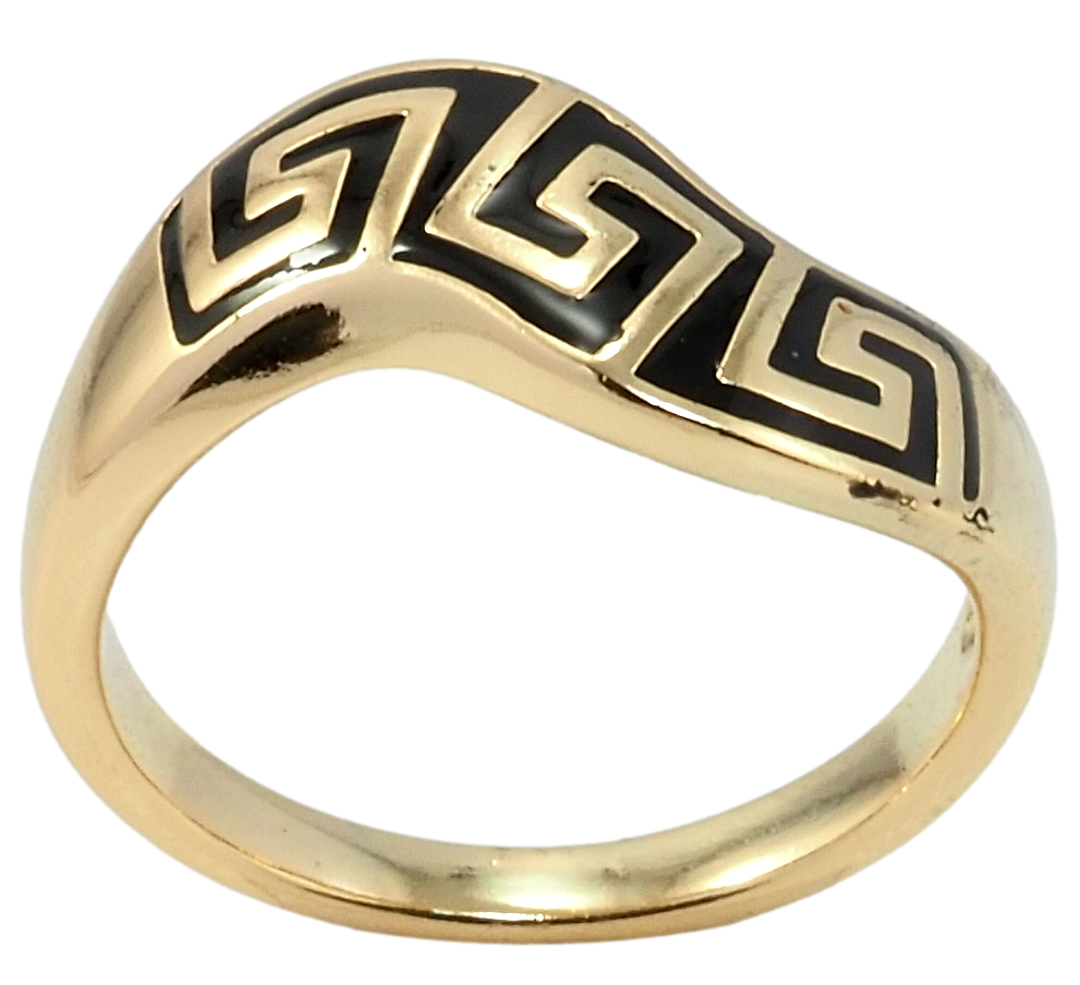 

Кольцо Xuping Позолота 18K "Меандровый орнамент эмалью" р.16,17,18,18.5,19.5,20