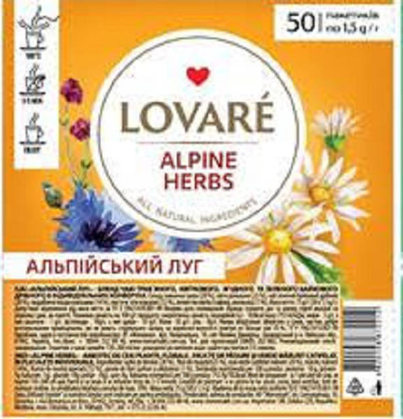 

Чай "LOVARE" 50п*1,5г Альпійський Луг в прозорій плівці (1/9)