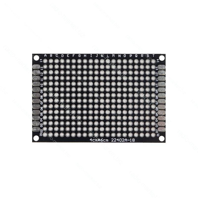 

Макетная плата 60x40мм двухсторонняя, черная маска