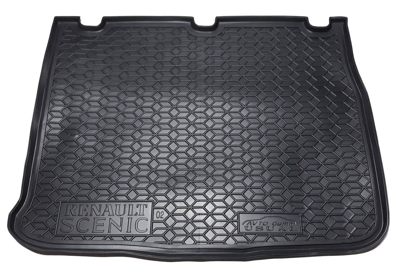

Коврик в багажник Renault Scenic II (Рено Сценик 2) с 2002-2008, Черный