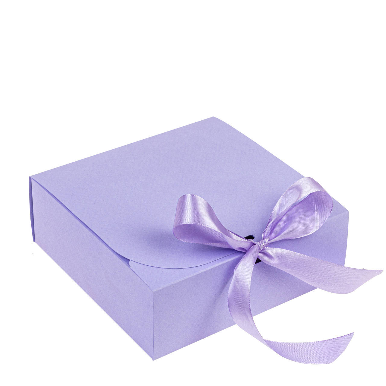 

Подарочная коробка с лентой 170*170*60, лавандовая