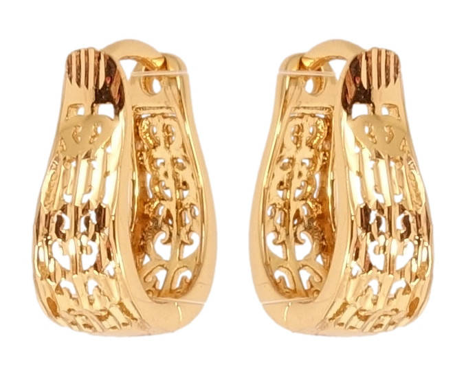 

Серьги Xuping Позолота 18K "Лира с резным вензельным орнаментом"