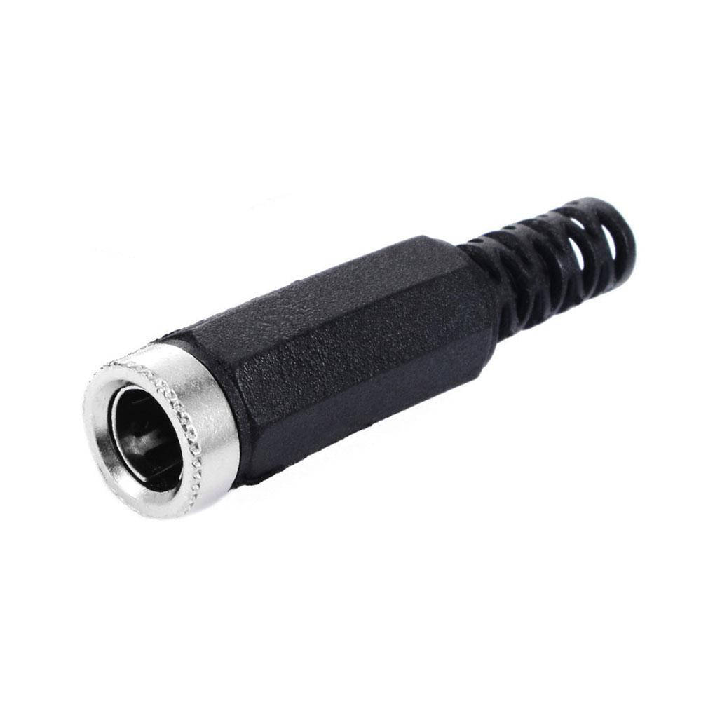 

Разъём DC, гнездо питания 5.5x2.1мм, 2pin, на кабель, корпус пластик