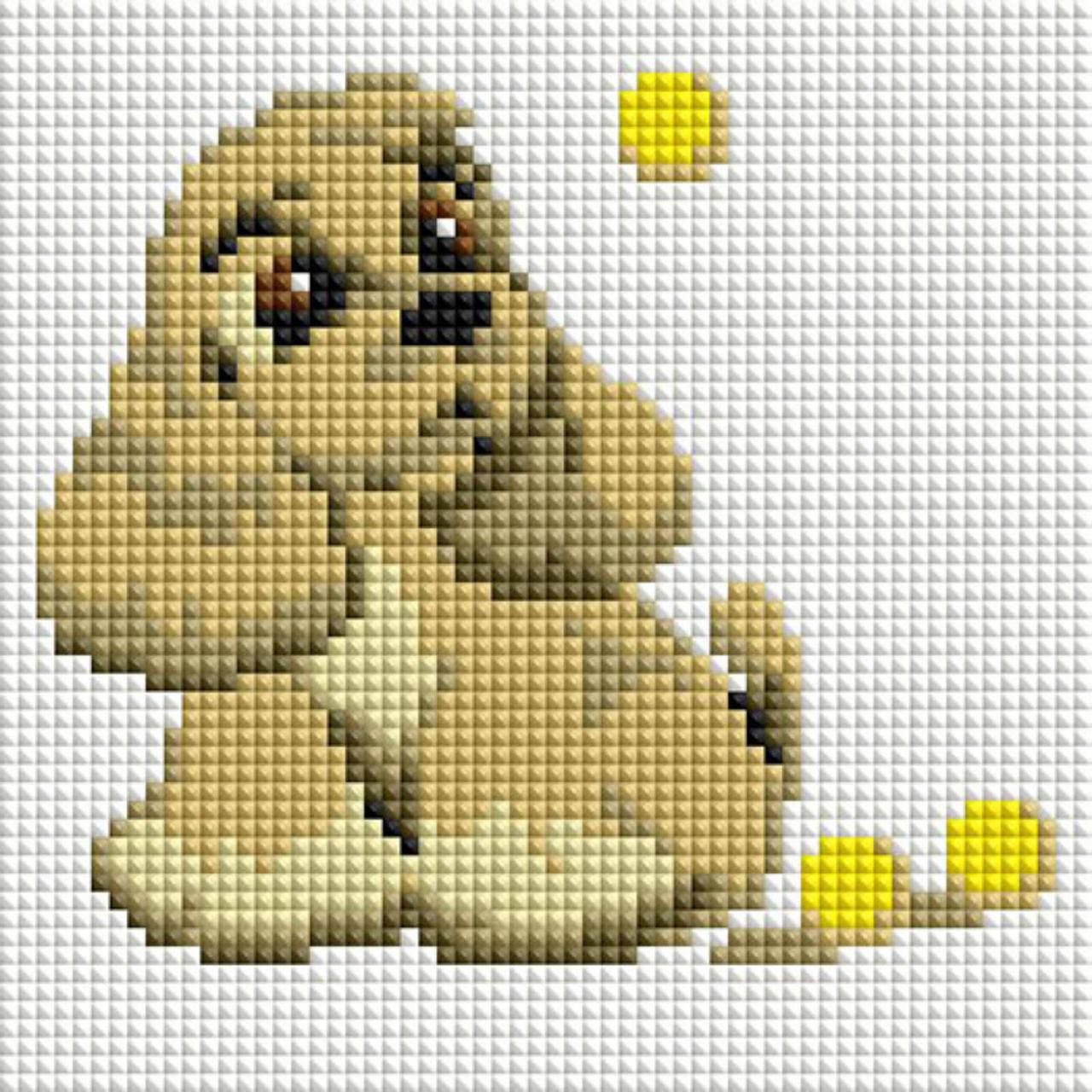 

Алмазная мозаика для детей ColorArt 15х15 Собачка PP1100