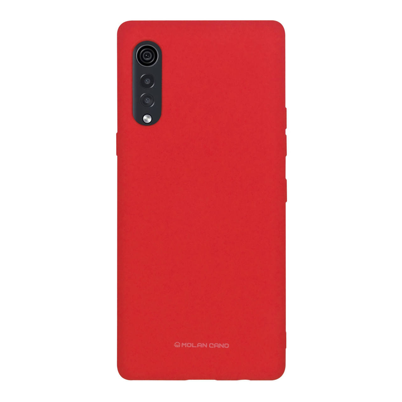 

Матовый силиконовый чехол бампер для LG Velvet 5G красный тонкий софт тач