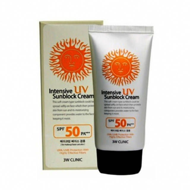

Солнцезащитный крем 3W CLINIC Intensive UV Sunblock Cream SPF50