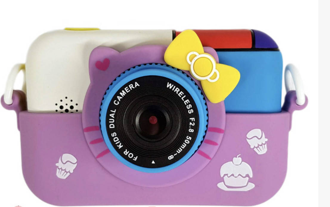 

Детский цифровой фотоаппарат Smart Kids TOY G6 Хелло Китти Фиолетовый 2 камеры 28MP