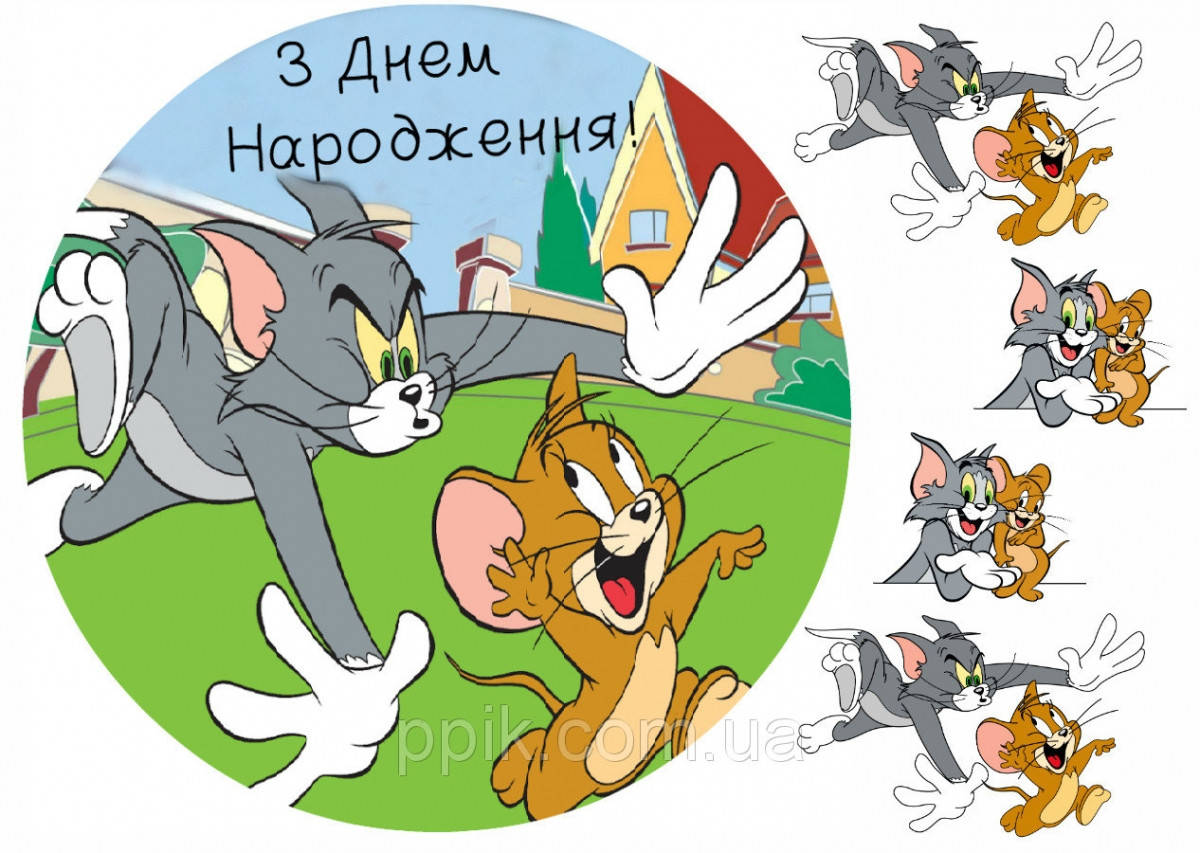 

Вафельная картинка Том и Джери 3