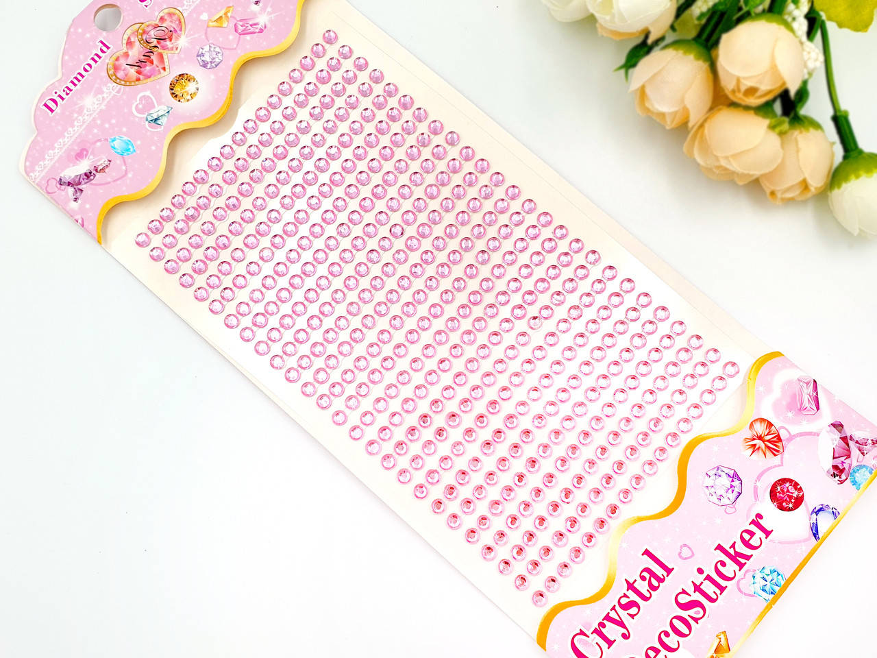 

Стразы наклейки Ø4мм, на планшетке (442 шт) Розовые, Розовый