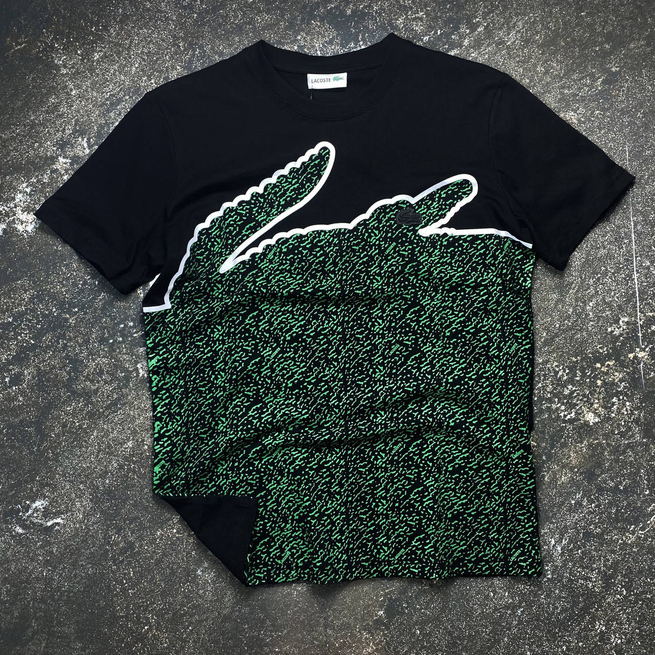 

Мужская брендовая футболка Lacoste черного цвета L