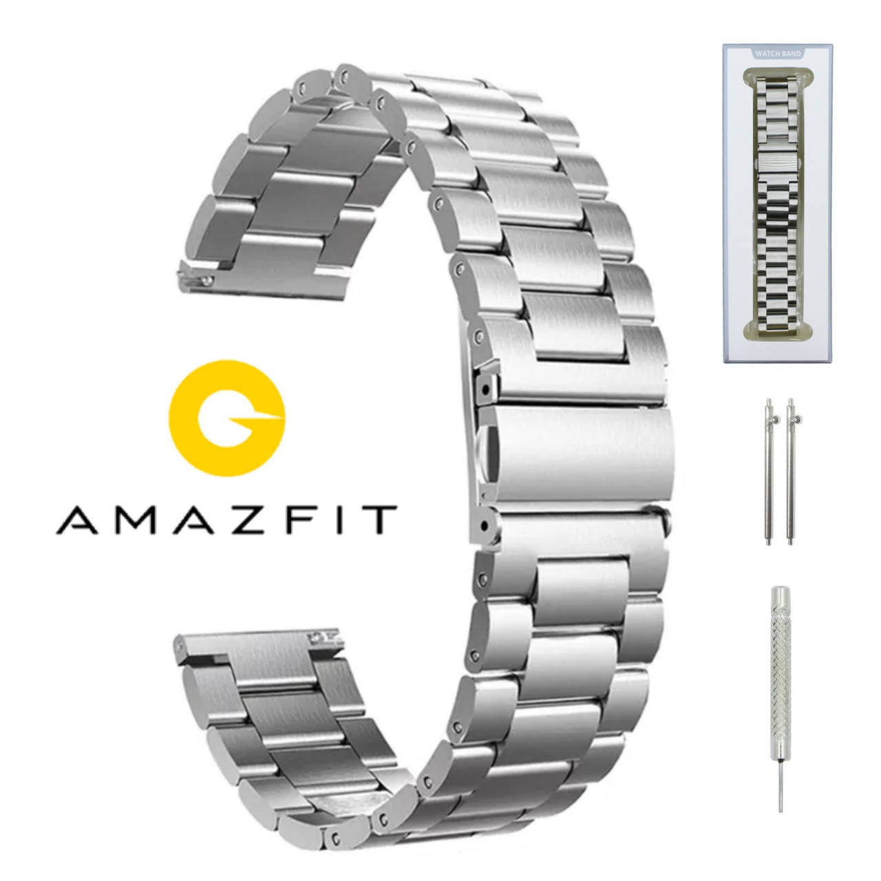 

Металлический Ремешок для Xiaomi Amazfit Bip Silver