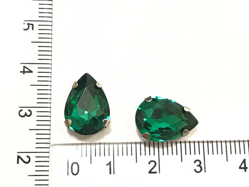 

Страз в цапах 10*14мм (стекло) бирюзовый