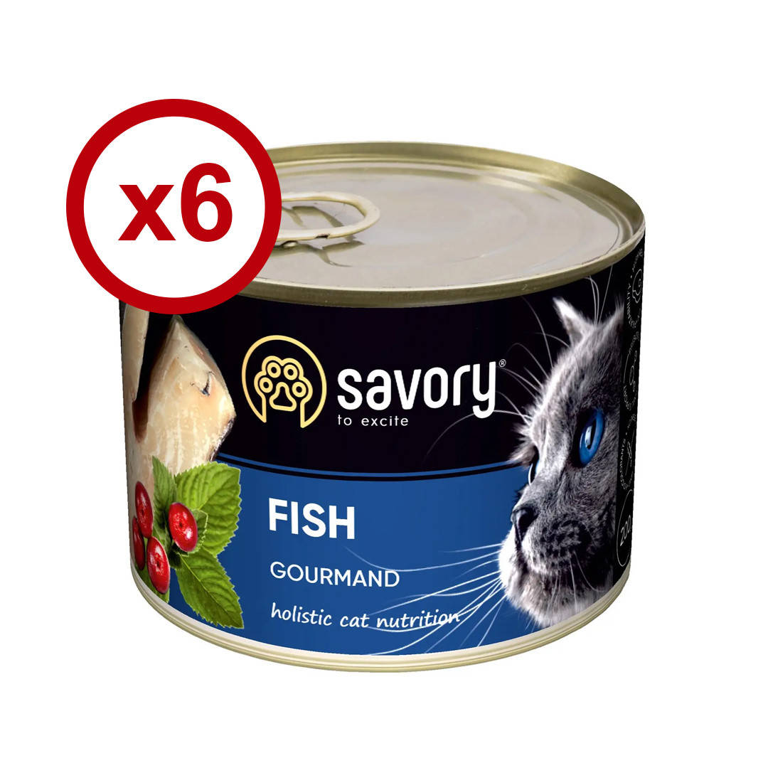 

Savory влажный корм для кошек 200 г *6 шт(рыба)