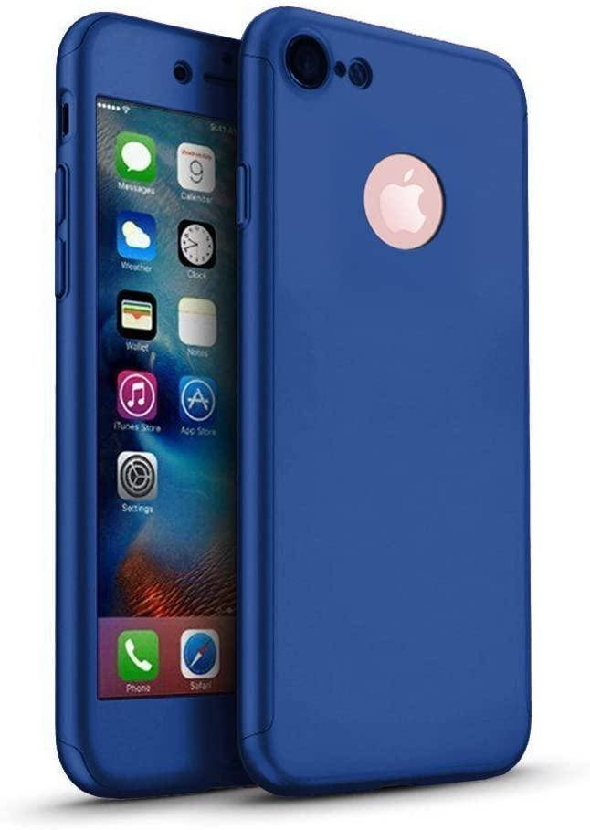 

Чехол Dualhard 360 для Iphone 6 / 6s оригинальный с яблоком Бампер + стекло в подарок Blue, Синий