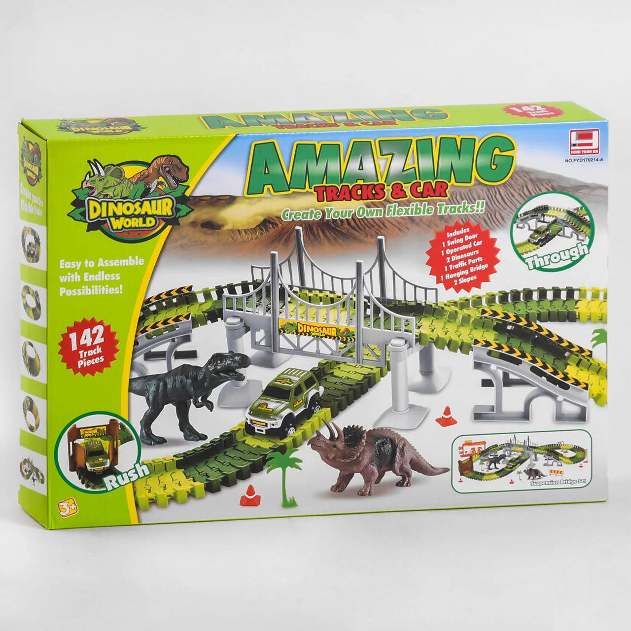 

Гоночный трек FYD Гоночная Трасса 1 машинка 2 динозавра (FYD170214A)