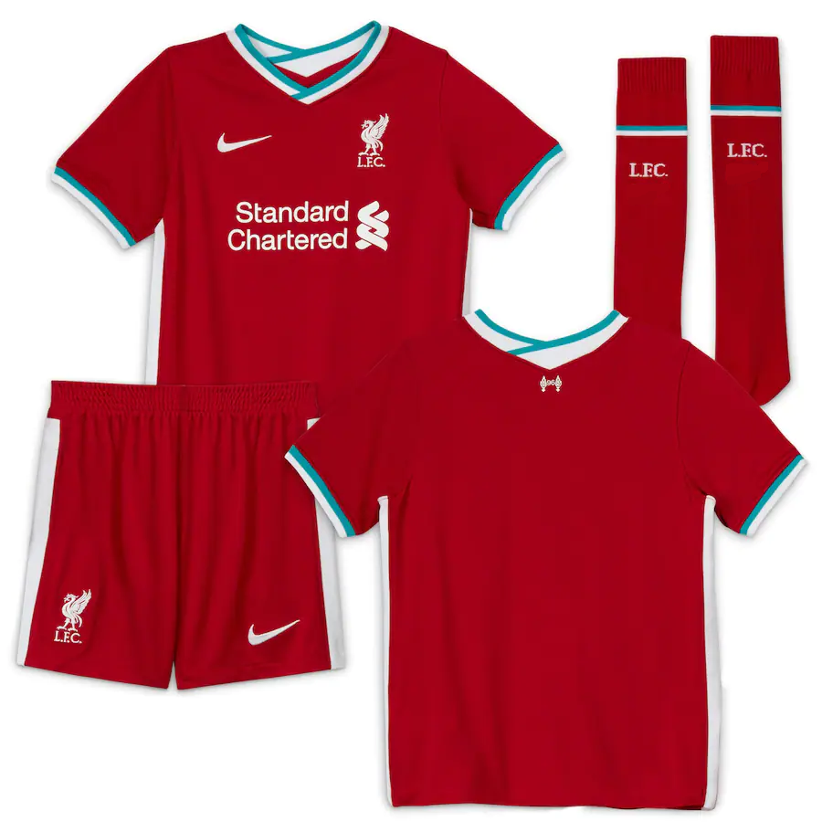 

Детская домашняя футбольная форма FC LIVERPOOL 2021 с гетрами