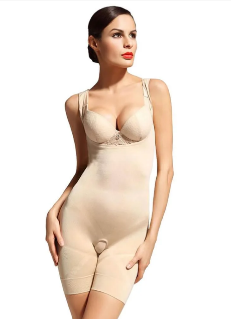 

Комбидресс для коррекции фигуры Slim Shapewear с бретельками | Бежевый а
