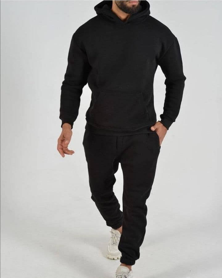 

Мужской спортивный костюм для весеннего сезона, Черный