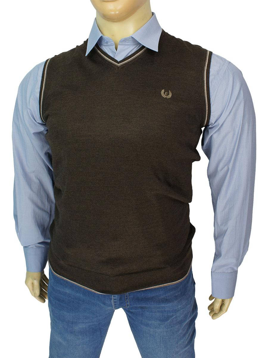 

Стильный мужской жилет EMR Art.70-05 #06 коричневый