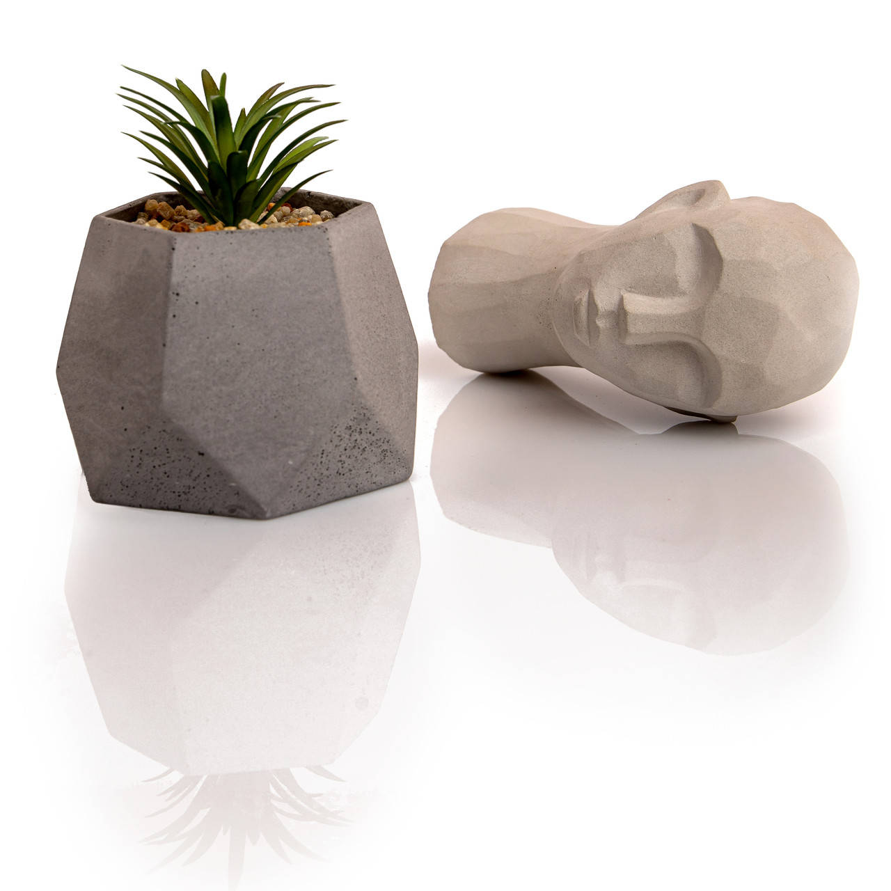 

Горшок для кактусов и суккулентов бетонный Гиза 100х80 мм Серый