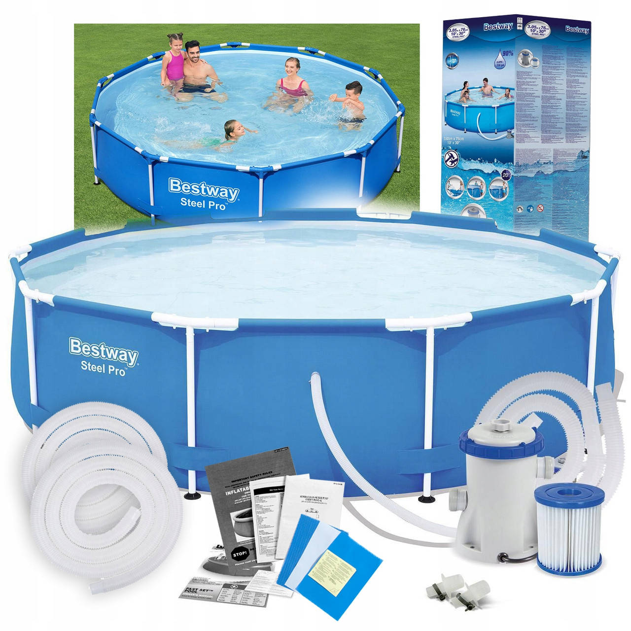 

Бассейн каркасний 305×76 см BestWay 56679