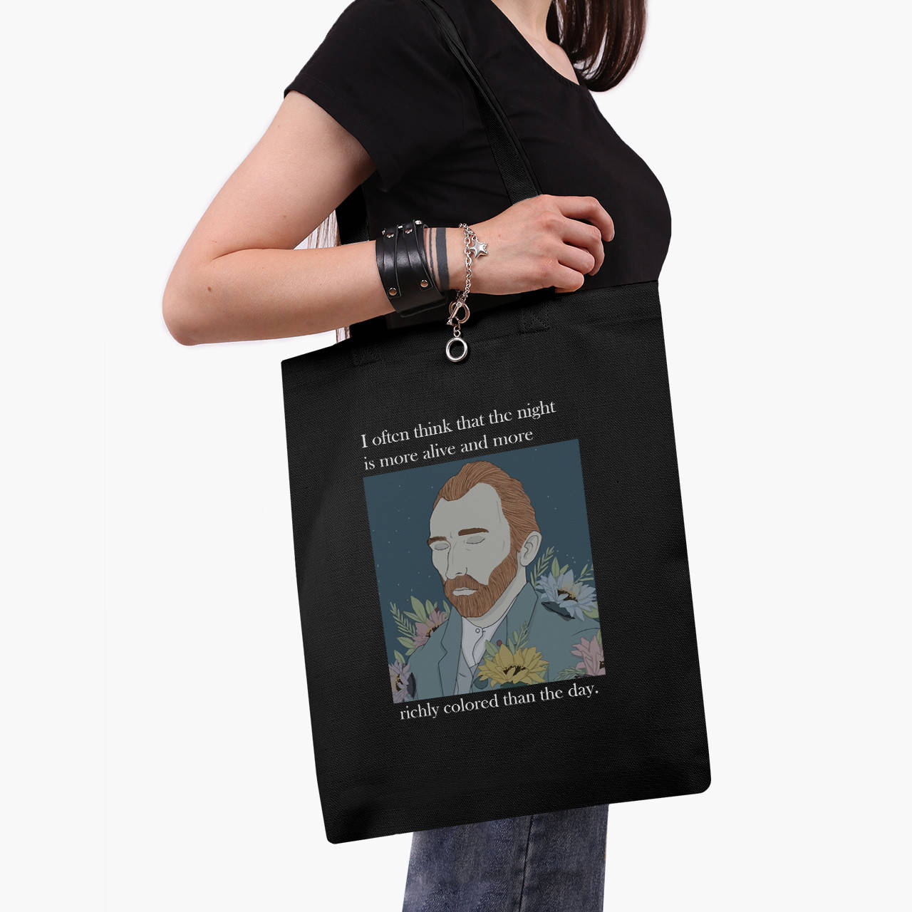 

Эко сумка Винсент Ван Гог (Vincent van Gogh) (9227-2962-BK) черная классическая, Черный
