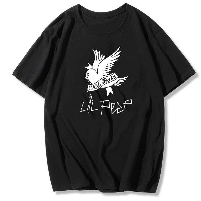 

Черная футболка Lil Peep Cry Baby Logo футболки Лил Пип унисекс