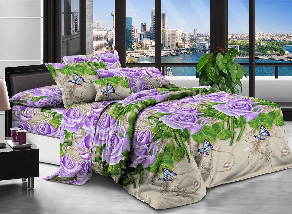 

Рози і буси - Бязь 3D - Полуторный комплект