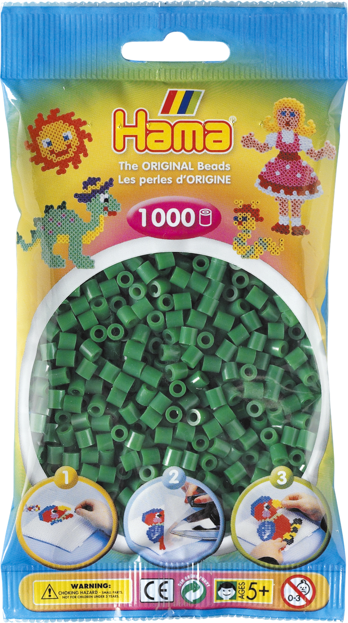 

Термомозаика Hama Набор зеленых бусин 1000 шт midi (207-10)