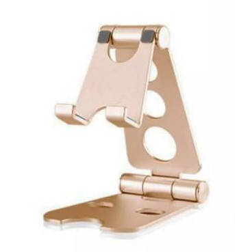 

Металлическая складная подставка для телефона на стол Phone Bracket золотистый