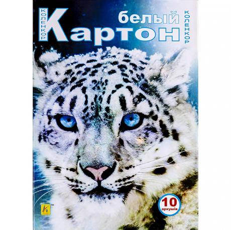 

Белый картон А4 10 листов "Аляска" "Коленкор"