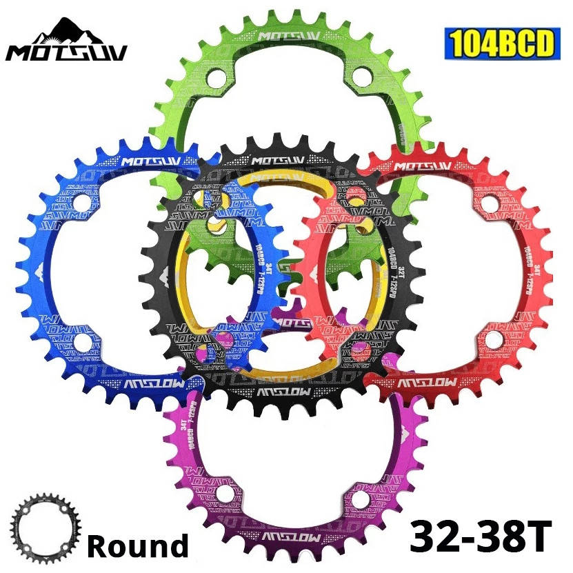 

Звезда Motsuv Narrow Wide 32/34/36T 104 BCD для шатунов, алюминий/