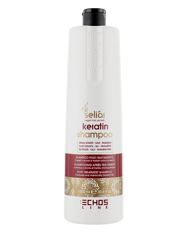 

Кератиновый шампунь Echosline Seliar Keratin Shampoo 1литр Экослайн