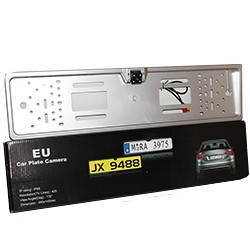 

Рамка номера с камерой ЗАДНЕГО ВИДА серая