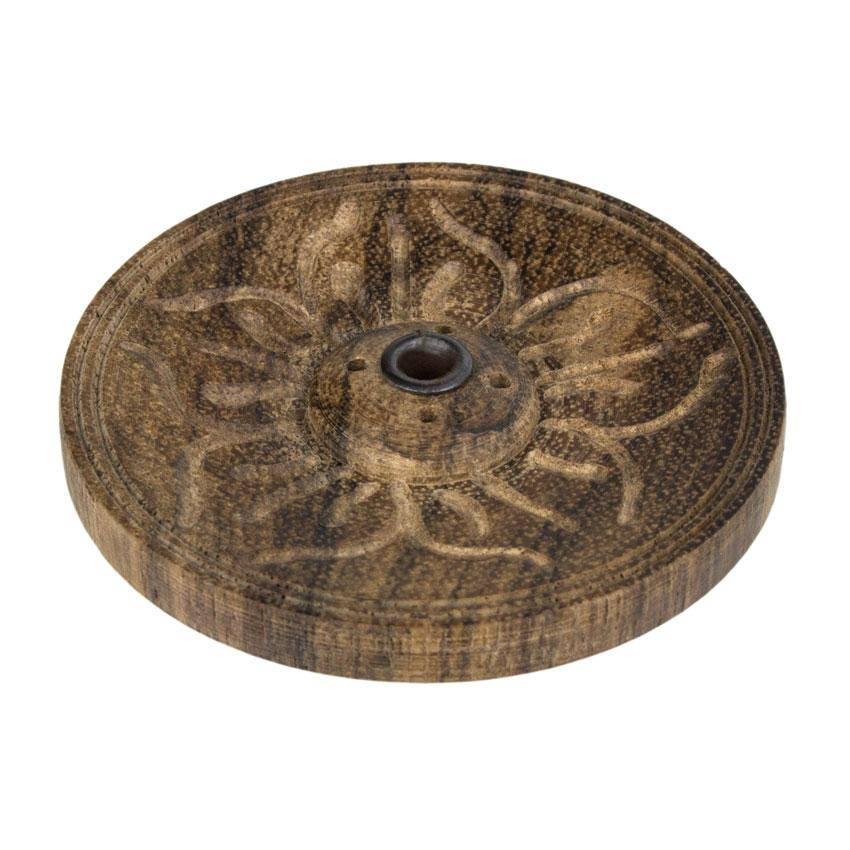 

Подставка для благовоний деревянная Цветок 6,7x6,7x0,6 см Темное дерево (26702)