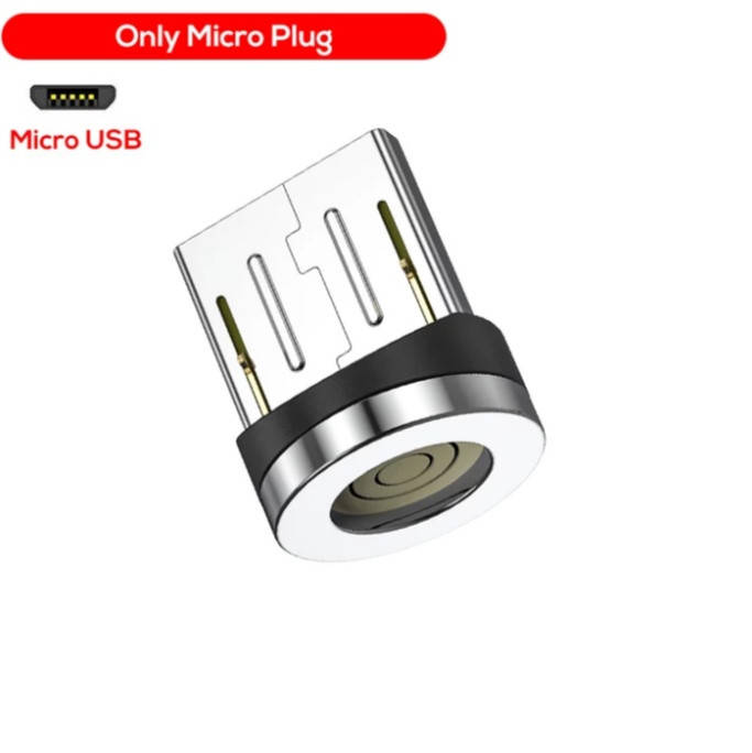

Магнітний круглий конектор Micro USB TOPK для швидкої зарядки 3А, Черный