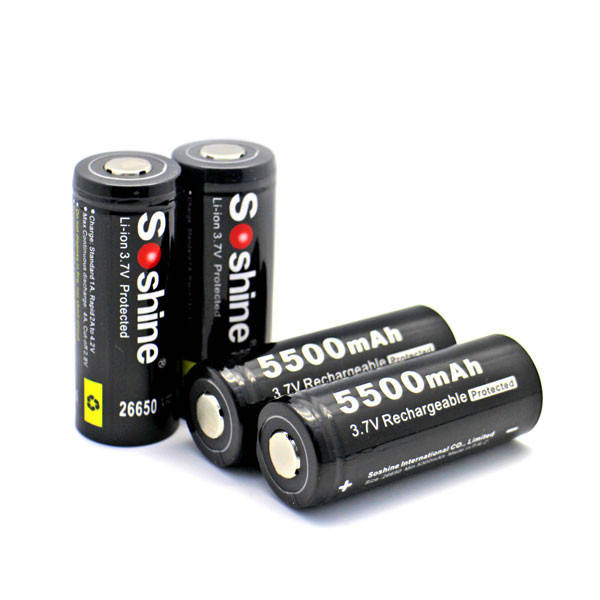 

Аккумулятор Soshine 26650 Li-Ion 5500 mAh защищенный