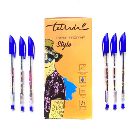 

Ручка масляна Tetrada Stylo синя, 1200 м