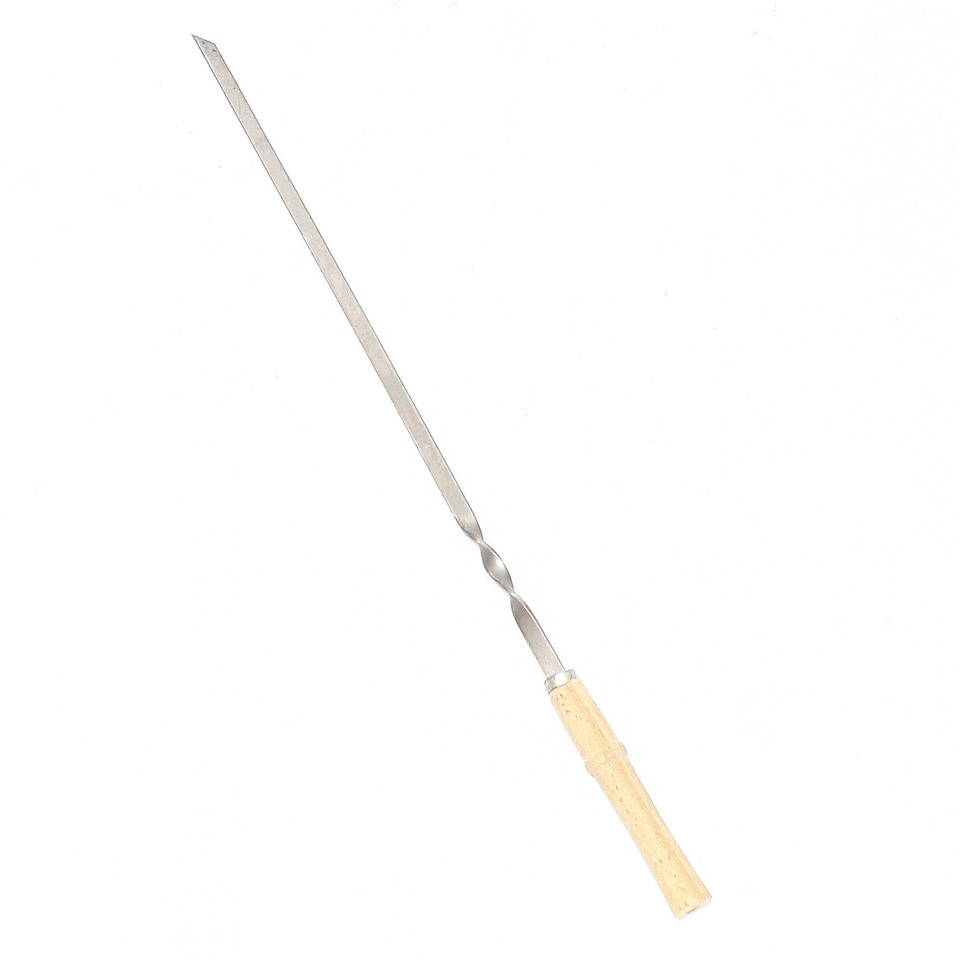 

Шампуры плоские из нержавеющей стали 3 мм с деревянной ручкой Шампура поштучно