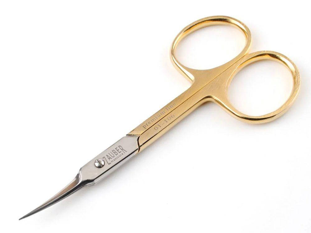 

Ножницы для кутикул золотые Zauber Premium, 01-106