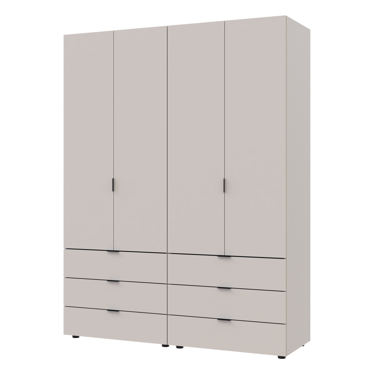 Розпашна Шафа для одягу Doros Гелар комплект Кашемір 2+2 ДСП 155х49.5х203.4 (80737637) 2