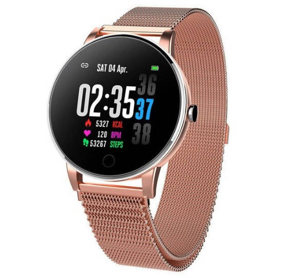 

Фитнес браслет с измерением пульса и давления Smart band Y9 Gold metal