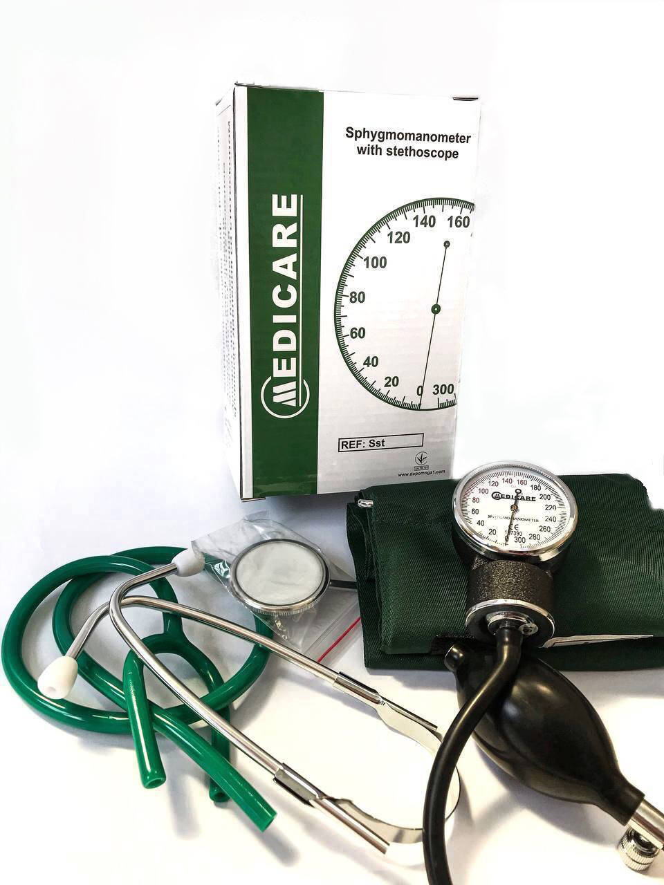 

Тонометр механічний Medicare для вимірювання артеріального тиску з фонендоскопом