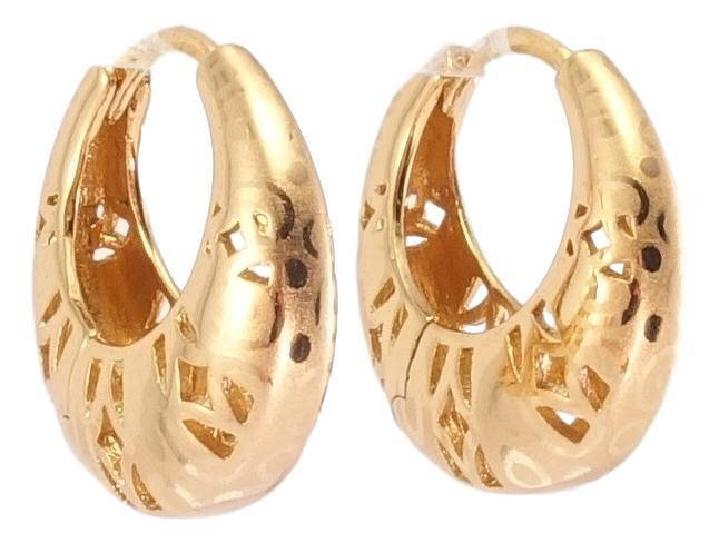 

Серьги Xuping Позолота 18K колечки "Декоративный резной боковой орнамент с напылением"
