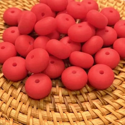 

Абакус бусина силиконовая Красный